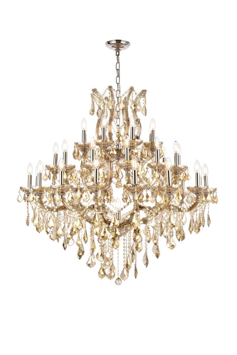 Elegant Lighting 2800G44GT-GT/RC 37 Light Chandelier, Golden Teak