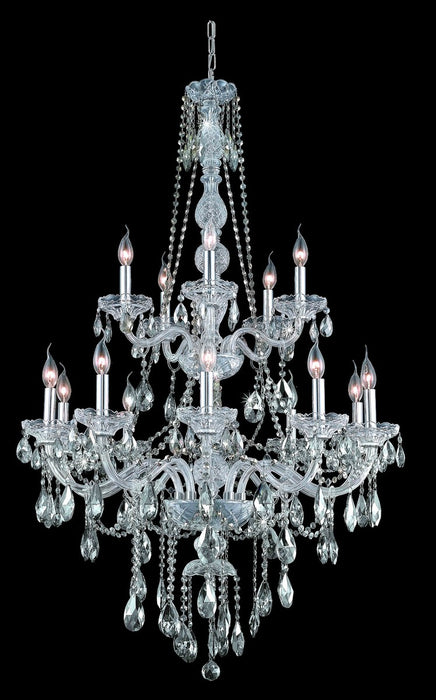 Elegant Lighting 7915G33C/RC 15 Light Chandelier, Chrome