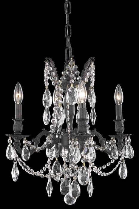 Elegant Lighting 8204D17DB/RC Four Light Chandelier