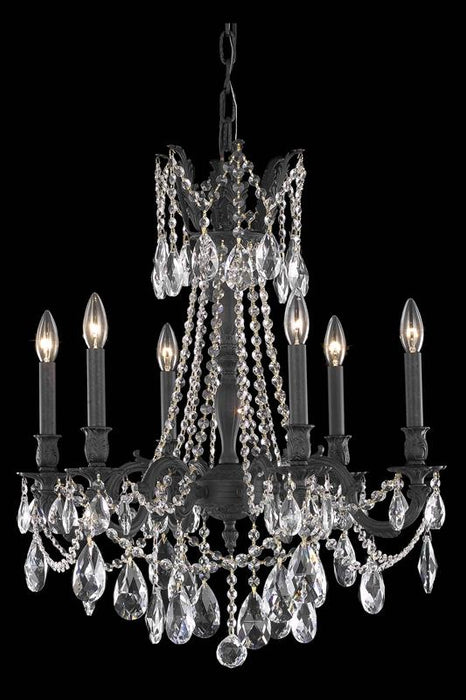 Elegant Lighting 8206D23DB/RC Six Light Chandelier