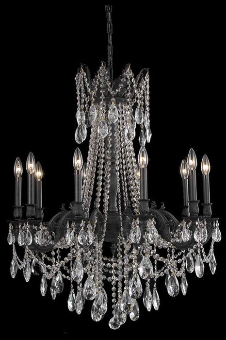 Elegant Lighting 8210D28DB/RC Ten Light Chandelier