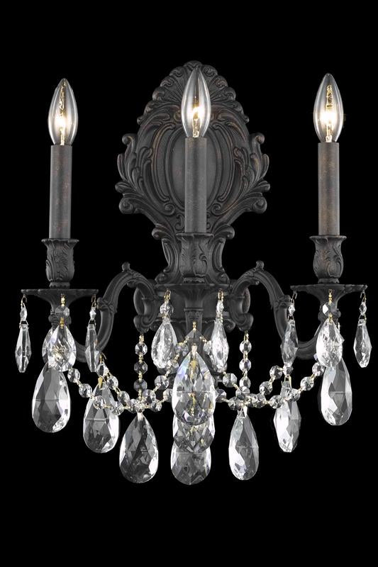 Elegant Lighting 8603W14DB/RC Three Light Chandelier
