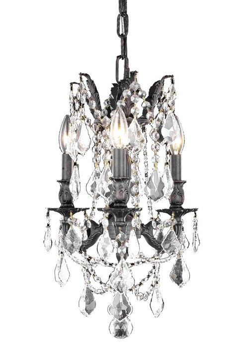 Elegant Lighting 9203D13DB/RC Three Light Pendant, Dark Bronze