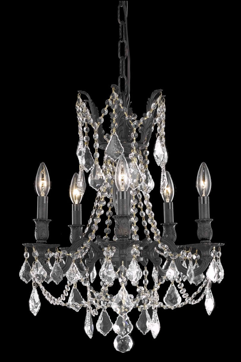 Elegant Lighting 9205D18DB/RC Five Light Pendant, Dark Bronze