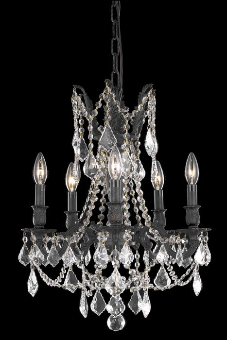 Elegant Lighting 9205D18DB/RC Five Light Pendant, Dark Bronze