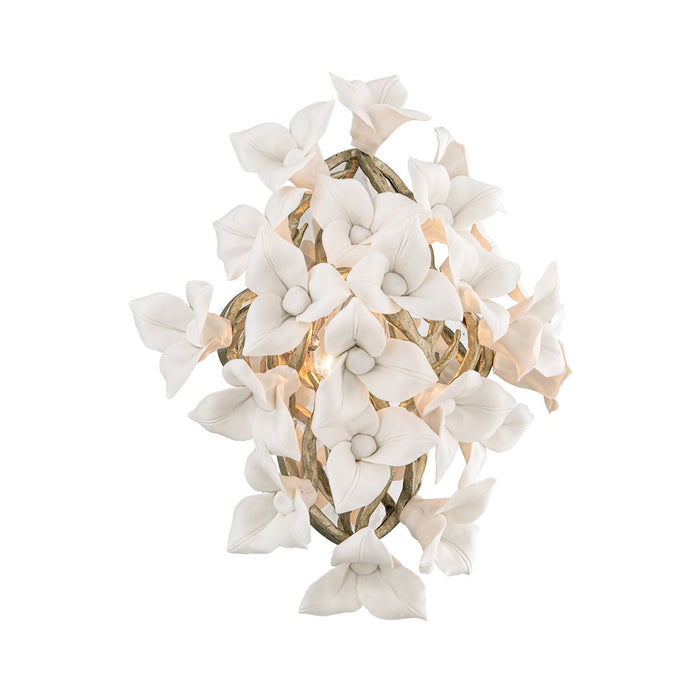 Corbett Lighting 211-12-SGL One Light Wall Sconce, Enchanted Silver Leaf