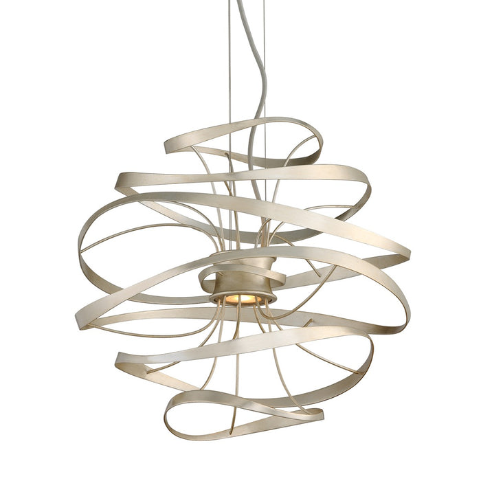 Corbett Lighting 213-41-SL/SS LED Chandelier, Silver Leaf Polished Stainless
