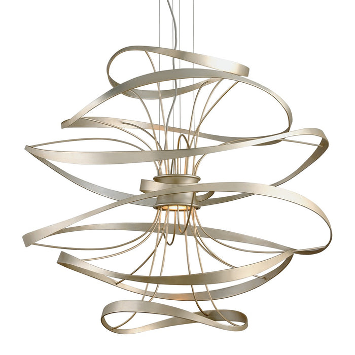 Corbett Lighting 213-44-SL/SS LED Chandelier, Silver Leaf