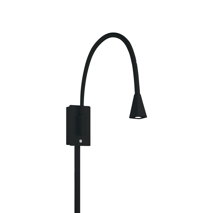 W.A.C. Lighting BL-1630-BK LED Swing Arm Wall Lamp, Black
