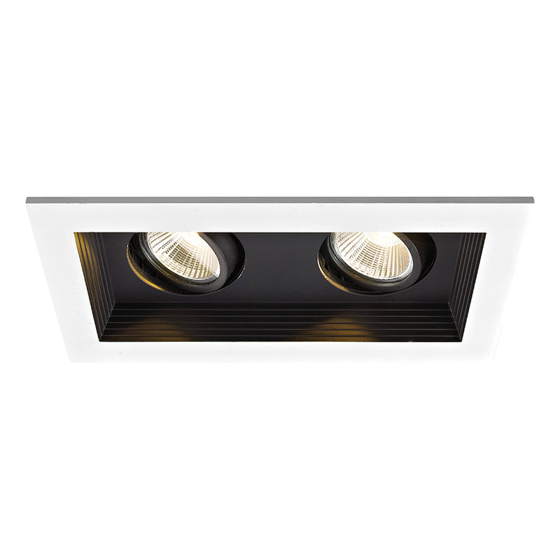 W.A.C. Lighting MT-3LD211NA-F930BK LED Two Light New Construction Housing with Trim and Light Engine, Black