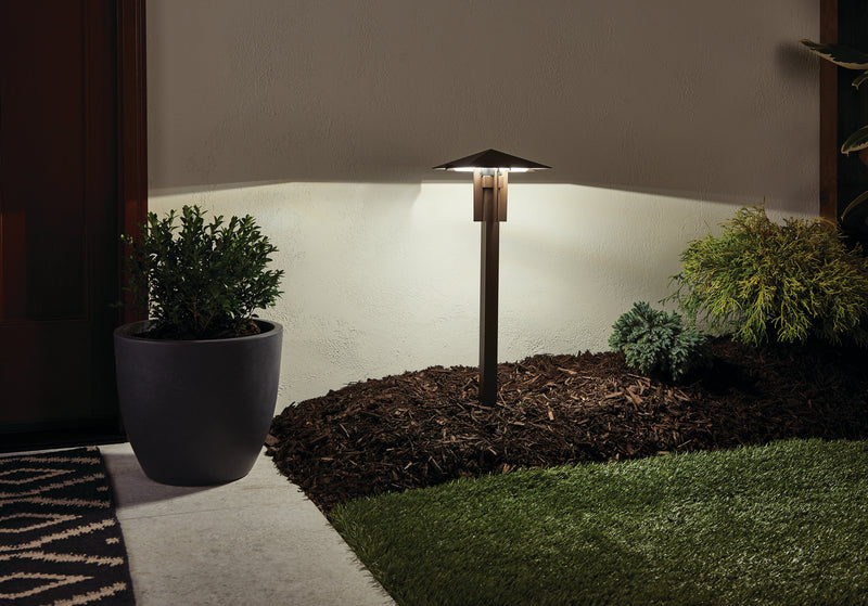 Kichler 15803AZT30R LED Path Light, Textured Architectural Bronze