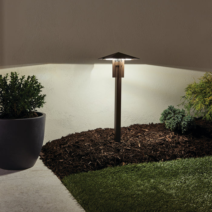 Kichler 15803AZT30R LED Path Light, Textured Architectural Bronze