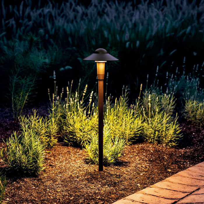 Kichler 15870AZT27R LED Path Light, Textured Architectural Bronze