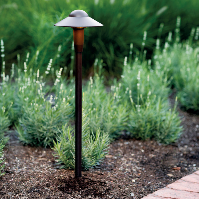 Kichler 15870AZT27R LED Path Light, Textured Architectural Bronze