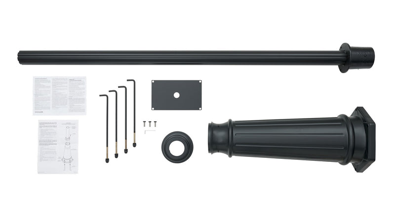 Kichler 9542BK Outdoor Post, Black Material (Not Painted)