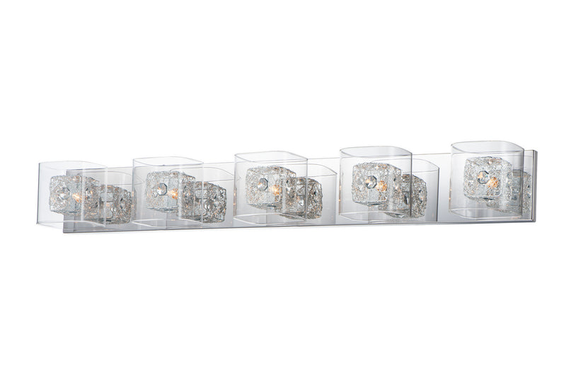 ET2 E22835-18PCPC Five Light Bath Vanity, Polished Chrome