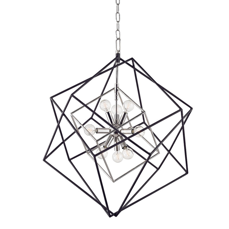 Hudson Valley 1222-PN Nine Light Chandelier, Polished Nickel
