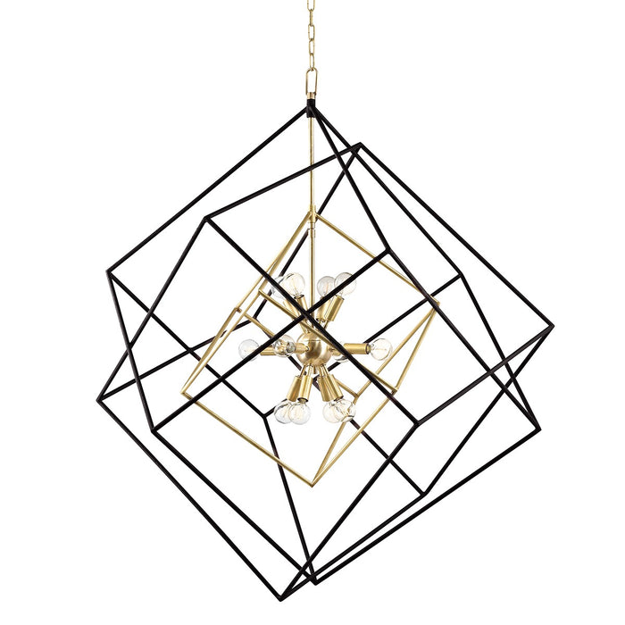 Hudson Valley 1234-AGB 12 Light Chandelier, Aged Brass