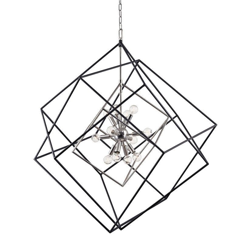 Hudson Valley 1234-PN 12 Light Chandelier, Polished Nickel