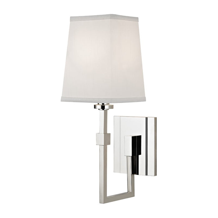 Hudson Valley 1361-PN One Light Wall Sconce, Polished Nickel