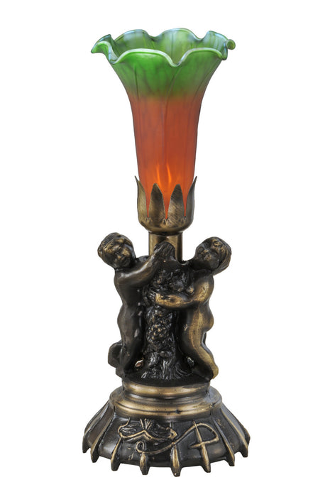 Meyda Tiffany 11009 One Light Mini Lamp, Antique Brass
