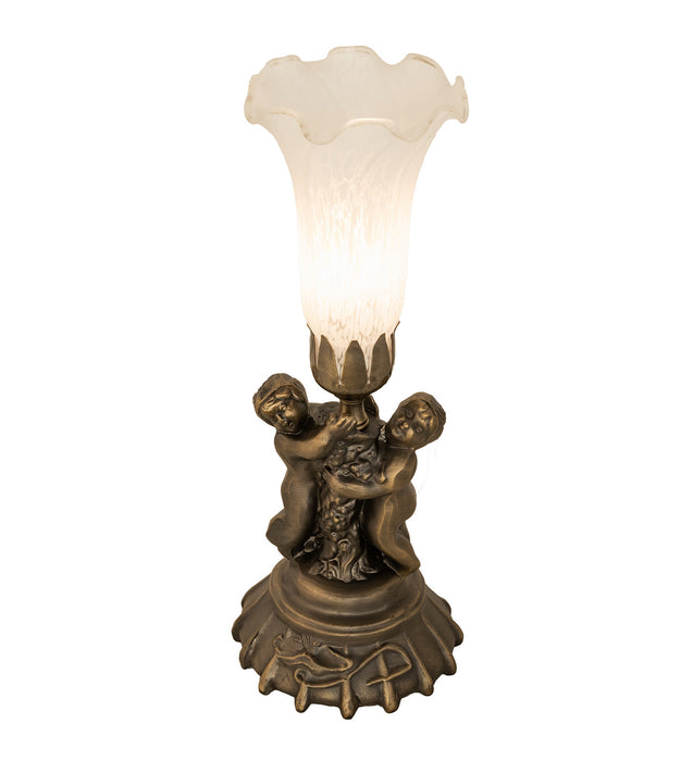 Meyda Tiffany 11031 One Light Mini Lamp, Antique Brass