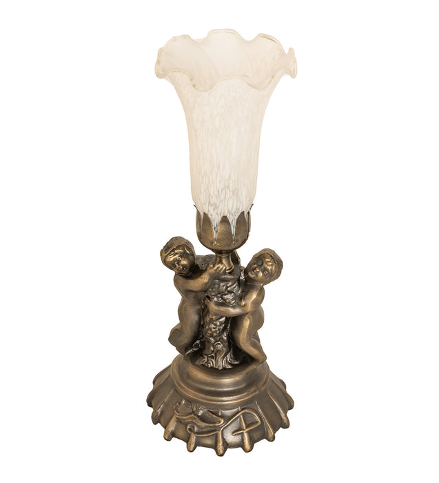 Meyda Tiffany 11031 One Light Mini Lamp, Antique Brass