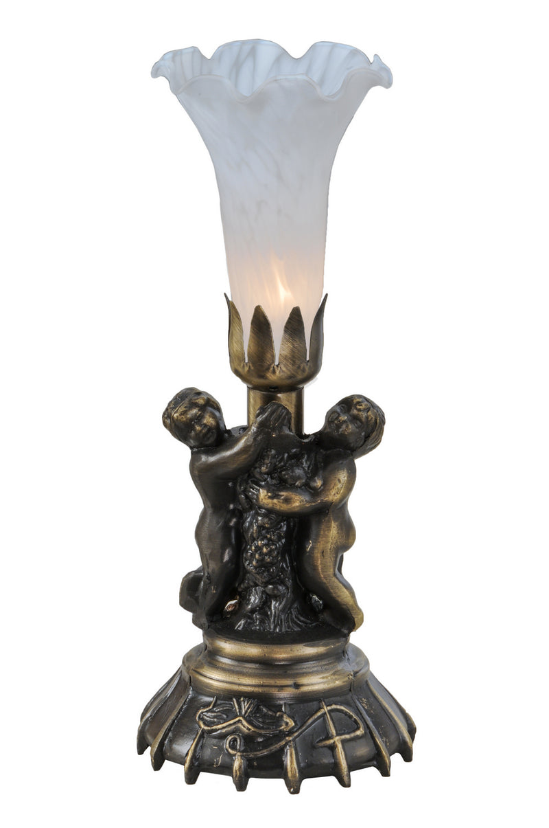 Meyda Tiffany 11031 One Light Mini Lamp, Antique Brass