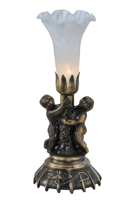 Meyda Tiffany 11031 One Light Mini Lamp, Antique Brass