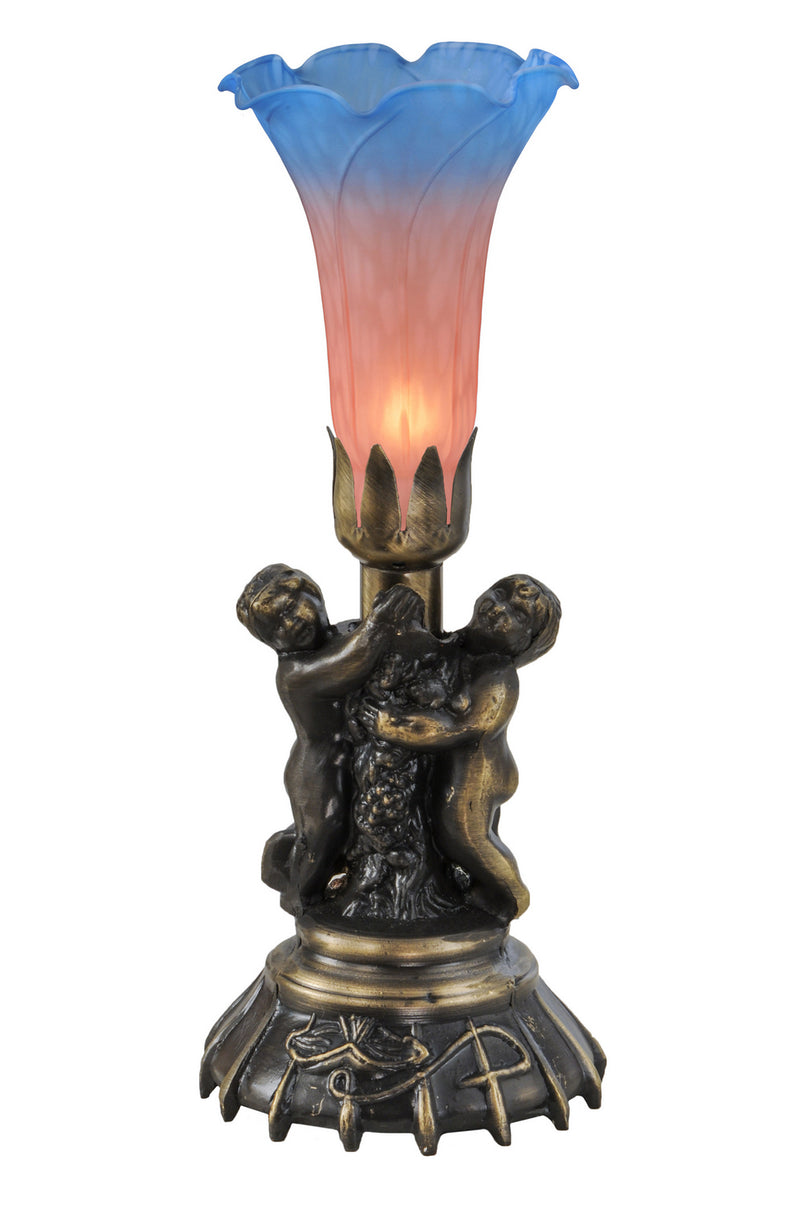 Meyda Tiffany 11098 One Light Mini Lamp, Antique Brass