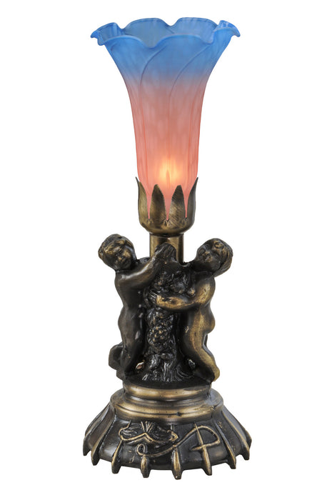 Meyda Tiffany 11098 One Light Mini Lamp, Antique Brass