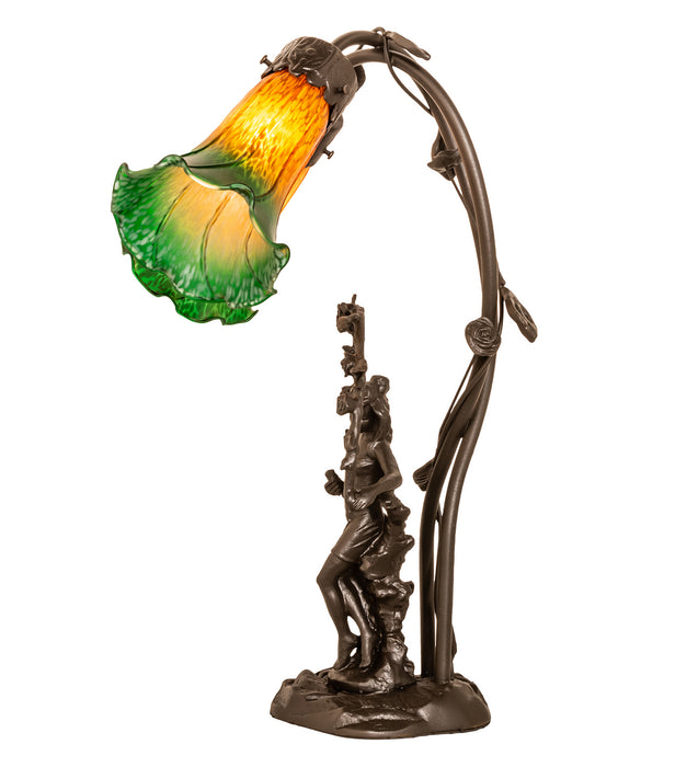 Meyda Tiffany 11805 Two Light Accent Lamp, Mahogany Bronze