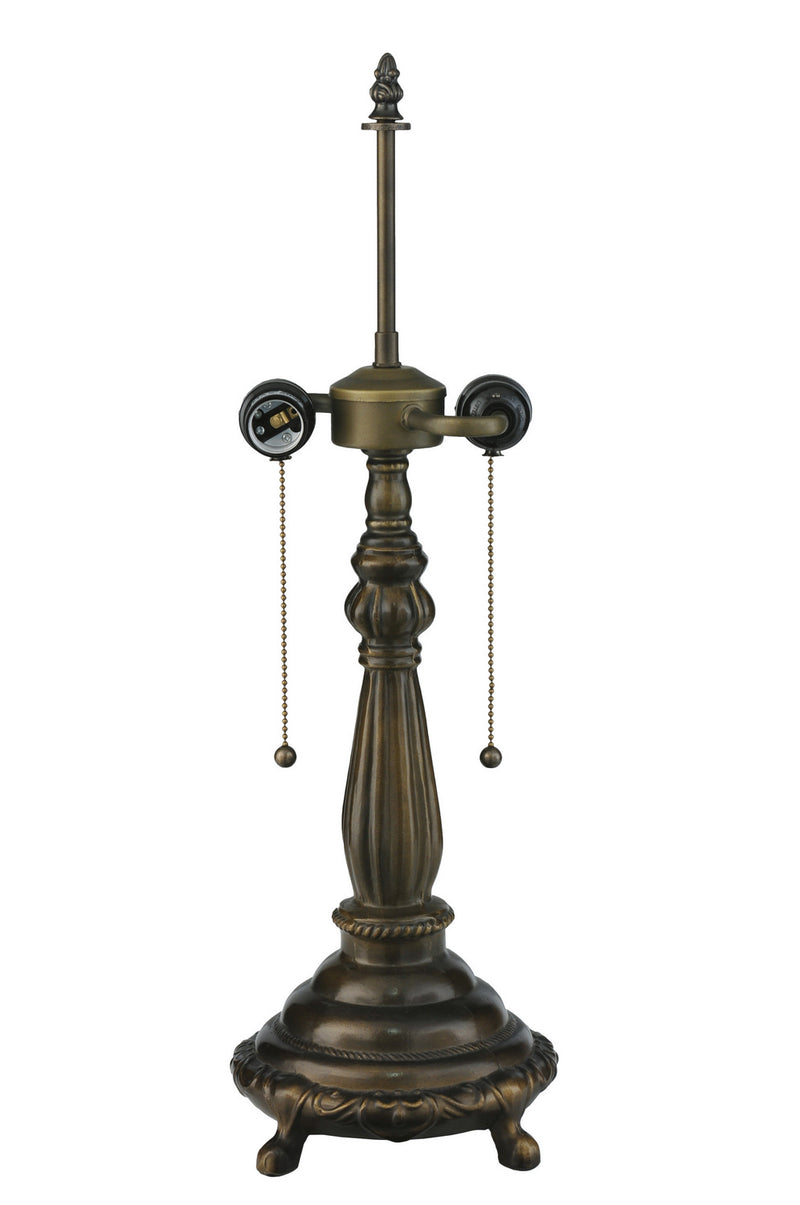 Meyda Tiffany 118783 Two Light Table Base Hardware, Mahogany Bronze