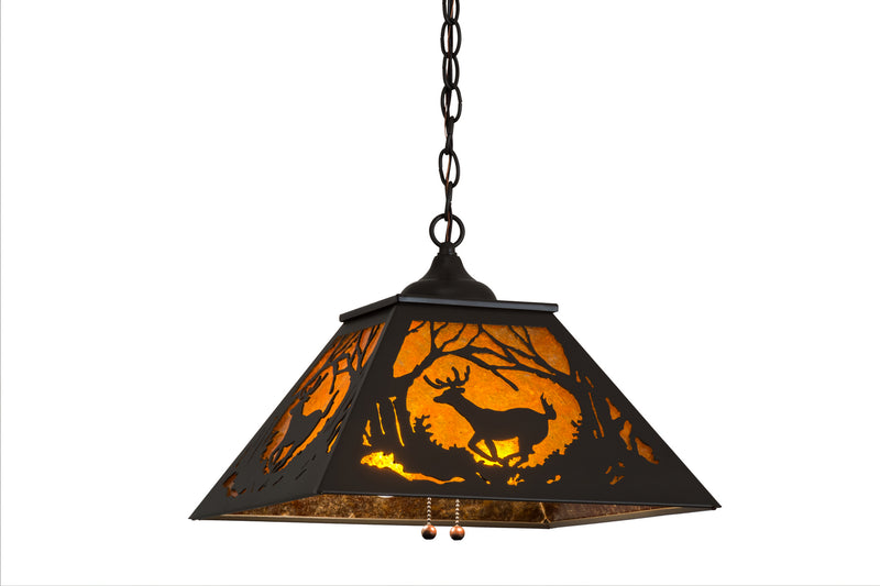 Meyda Tiffany 126272 Two Light Pendant, Timeless Bronze