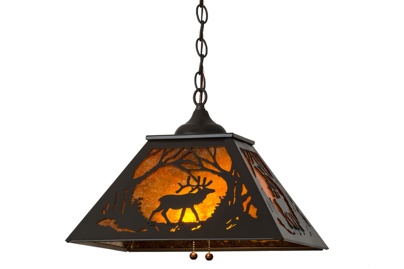 Meyda Tiffany 134402 Two Light Pendant, Timeless Bronze