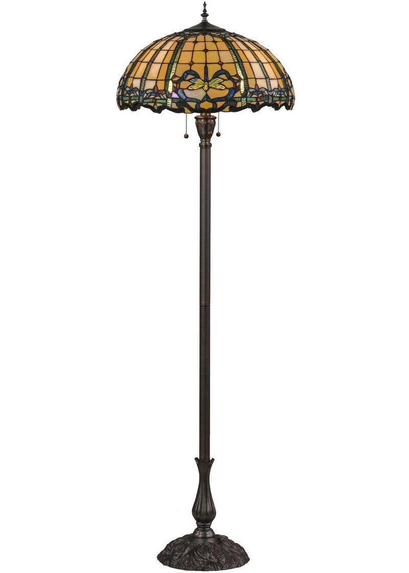 Meyda Tiffany 138587 Three Light Floor Lamp, Mahogany Bronze