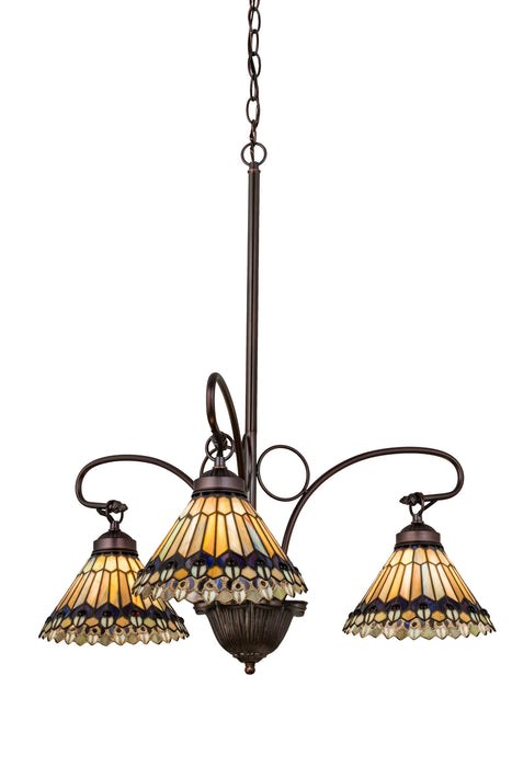 Meyda Tiffany 16094 Three Light Chandelier, Pewter,Custom