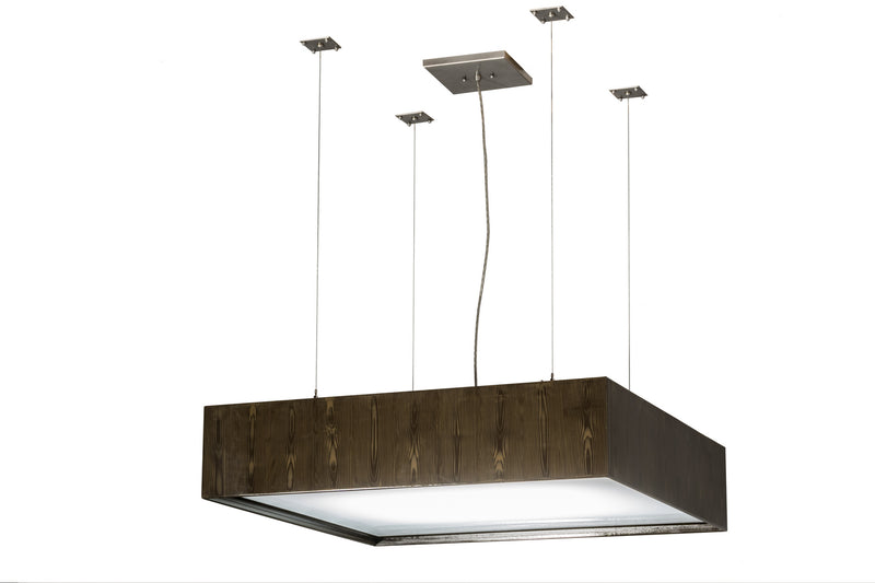 Meyda Tiffany 169106 Four Light Pendant, Faux Wood Grain