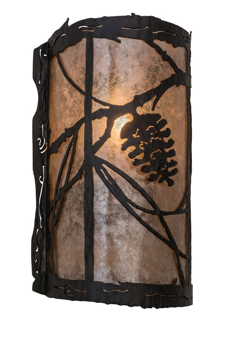 Meyda Tiffany 170615 One Light Wall Sconce, Wrought Iron