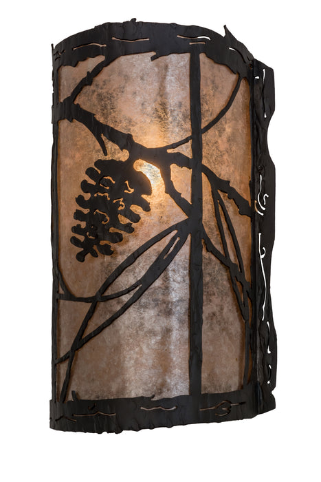 Meyda Tiffany 170619 One Light Wall Sconce, Wrought Iron