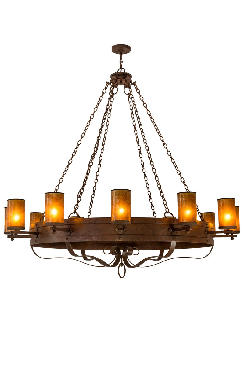 Meyda Tiffany 170763 12 Light Chandelier, Rusty Nail