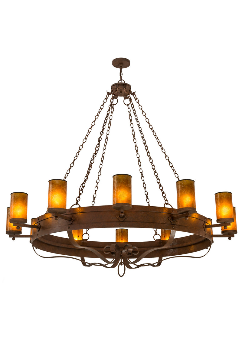 Meyda Tiffany 170763 12 Light Chandelier, Rusty Nail