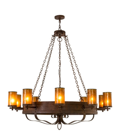 Meyda Tiffany 170768 Ten Light Chandelier, Rusty Nail