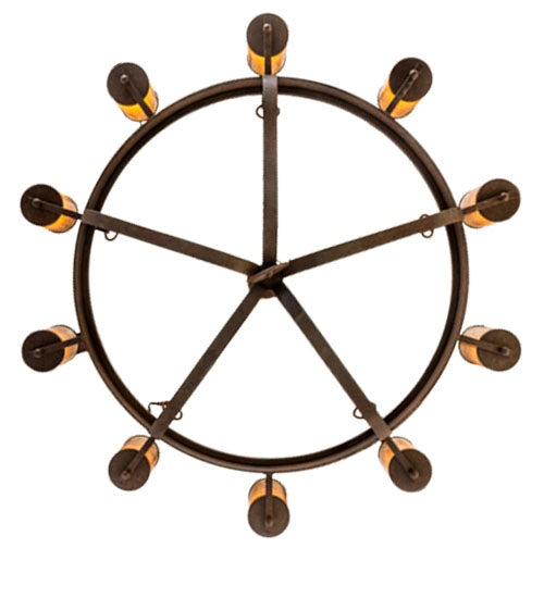 Meyda Tiffany 170768 Ten Light Chandelier, Rusty Nail
