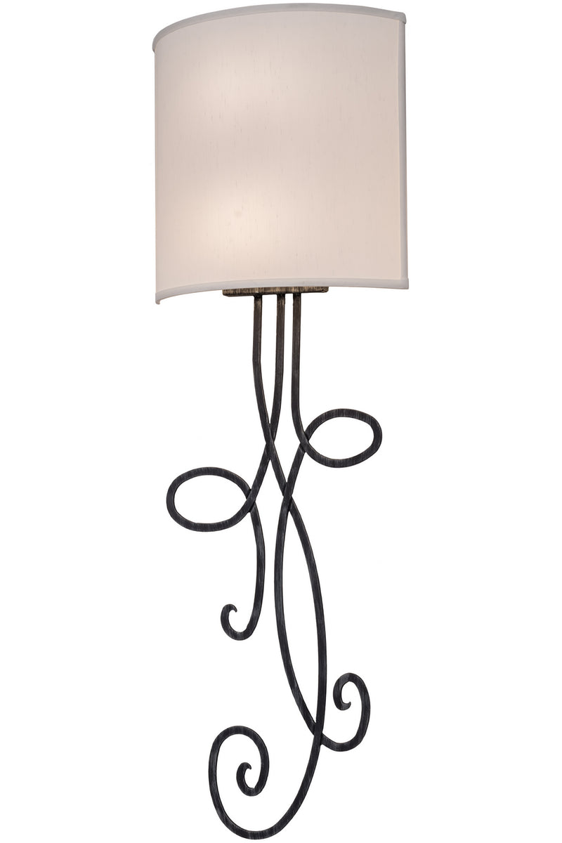 Meyda Tiffany 171049 Two Light Wall Sconce, Antique Iron Gate