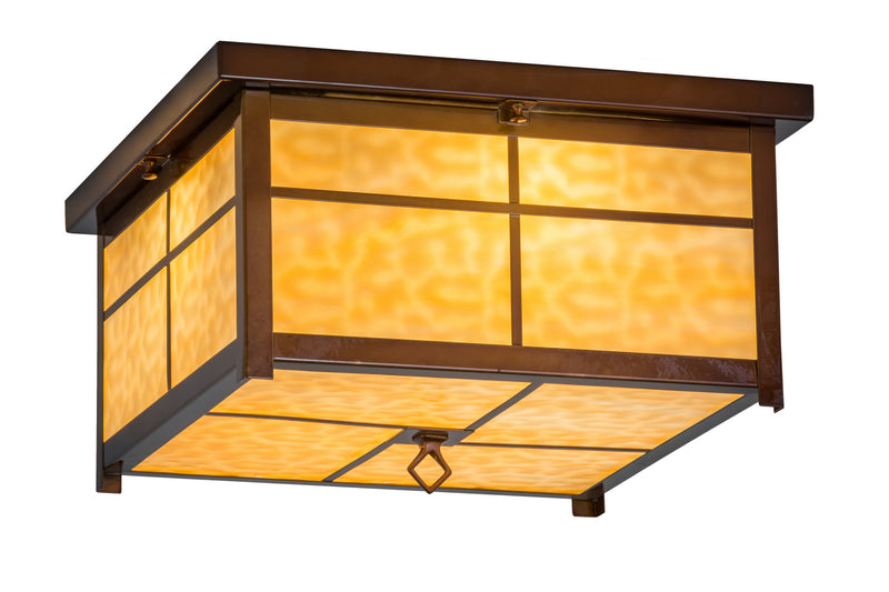 Meyda Tiffany 171309 Four Light Flushmount, Antique Copper