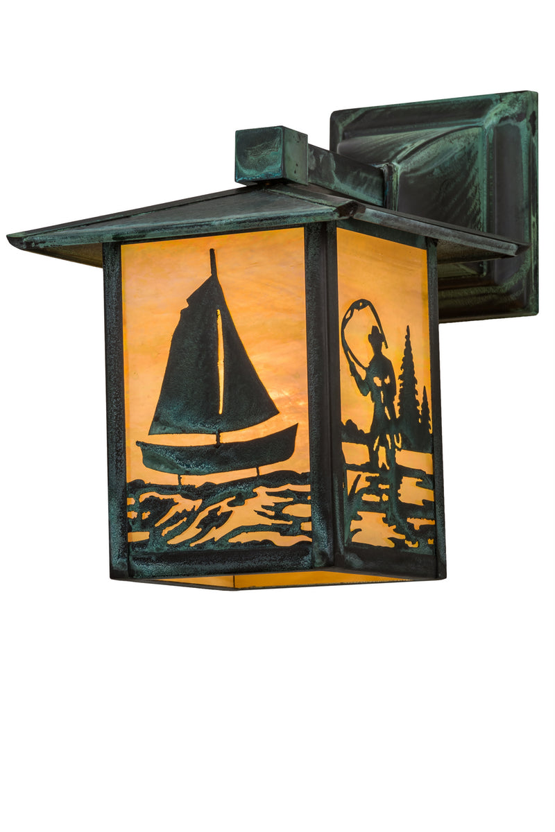 Meyda Tiffany 171652 One Light Wall Sconce, Verdigris
