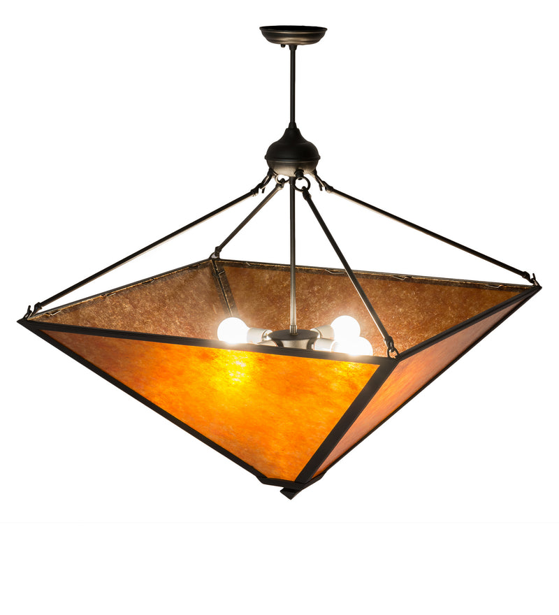 Meyda Tiffany 172385 Four Light Inverted Pendant, Black