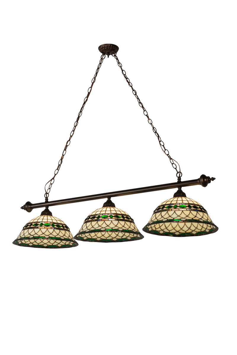 Meyda Tiffany 173292 Three Light Island Pendant, Mahogany Bronze