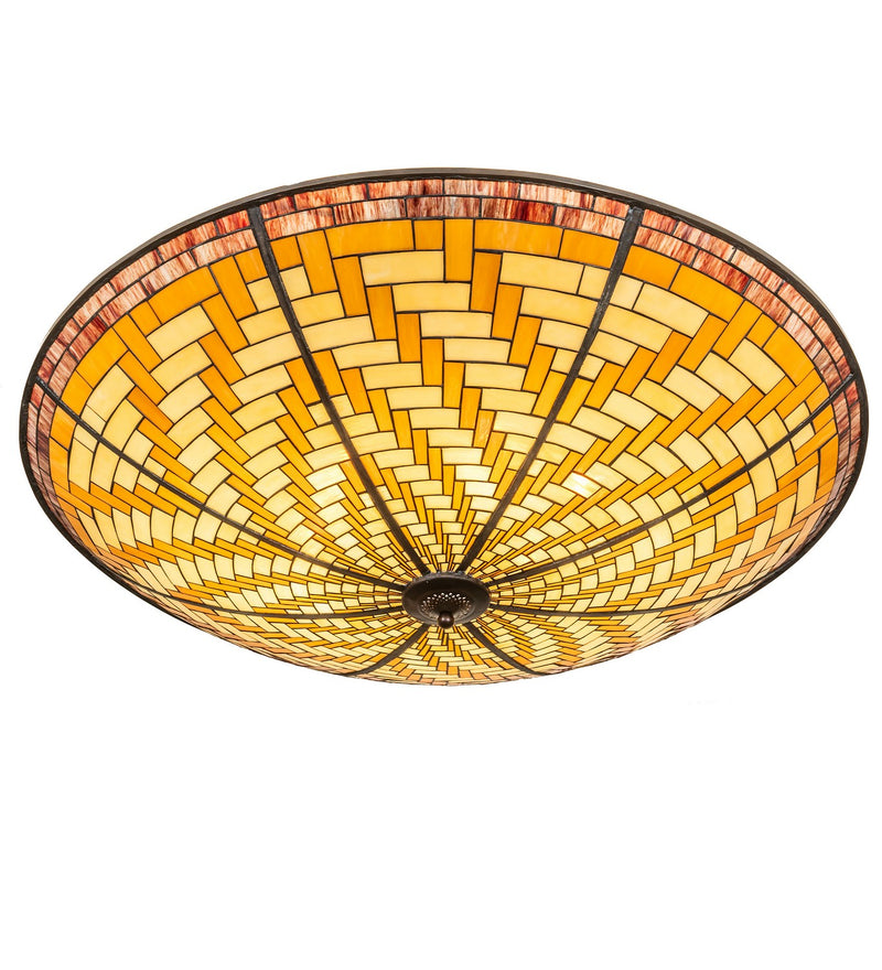 Meyda Tiffany 72653 Six Light Inverted Pendant, Mahogany Bronze